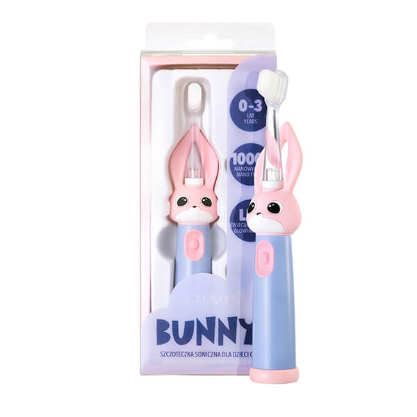 Vitammy Bunny szczoteczka soniczna dla dzieci z wrażliwymi dziąsłami i zębami