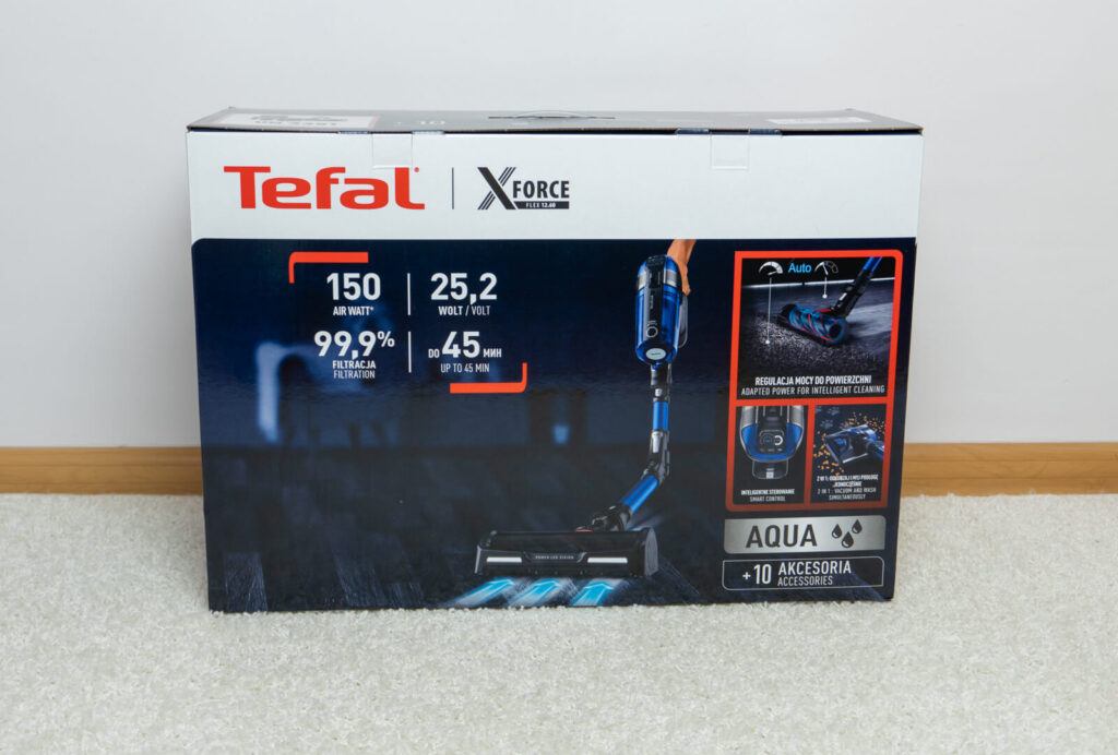 Karton odkurzacz bezprzewodowy Tefal X-Force Flex 12.60 Aqua