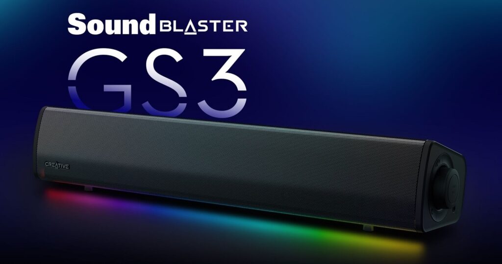 Creative Sound Blaster GS3 soudbar dla graczy, do muzyki i filmów z oświetleniem RGB
